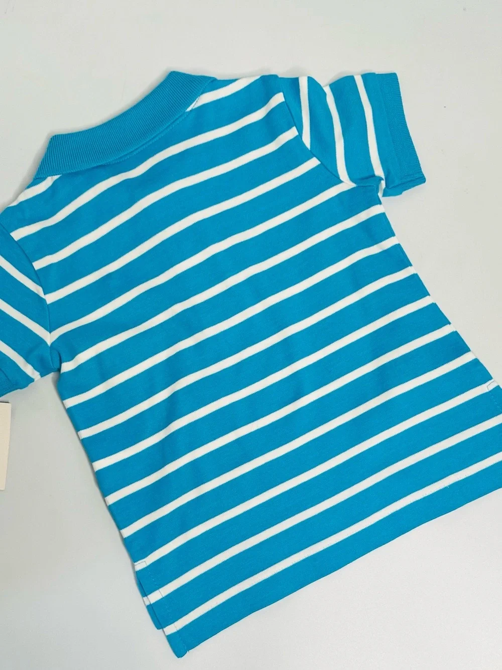 Ralph Lauren Turquoise & White Striped Polo for Kids